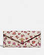 Soft Wallet With Mini Vintage Rose Print