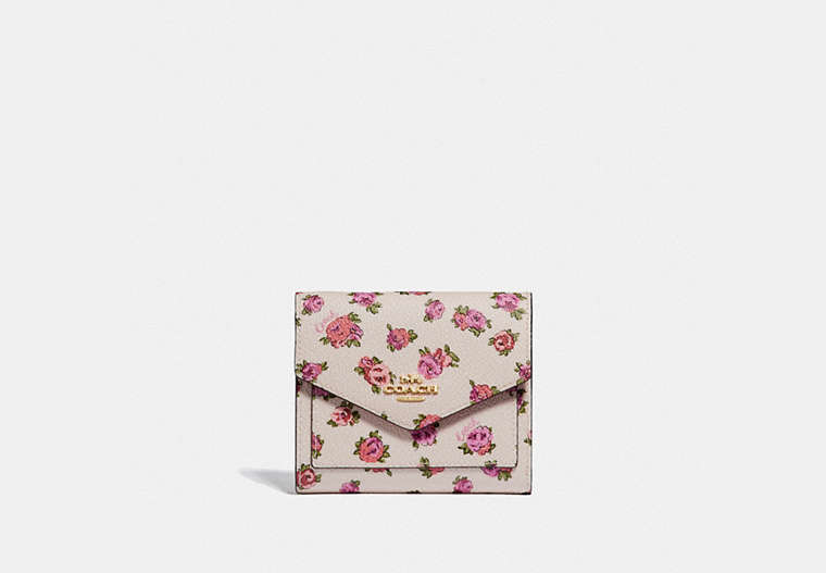 Small Wallet With Mini Vintage Rose Print