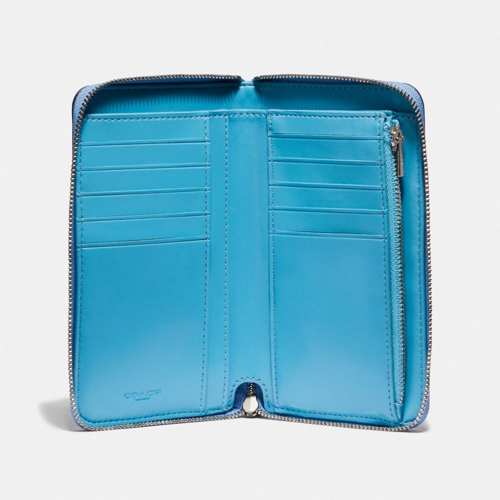 Medium Zip Around Wallet With Sleeping Rose Print