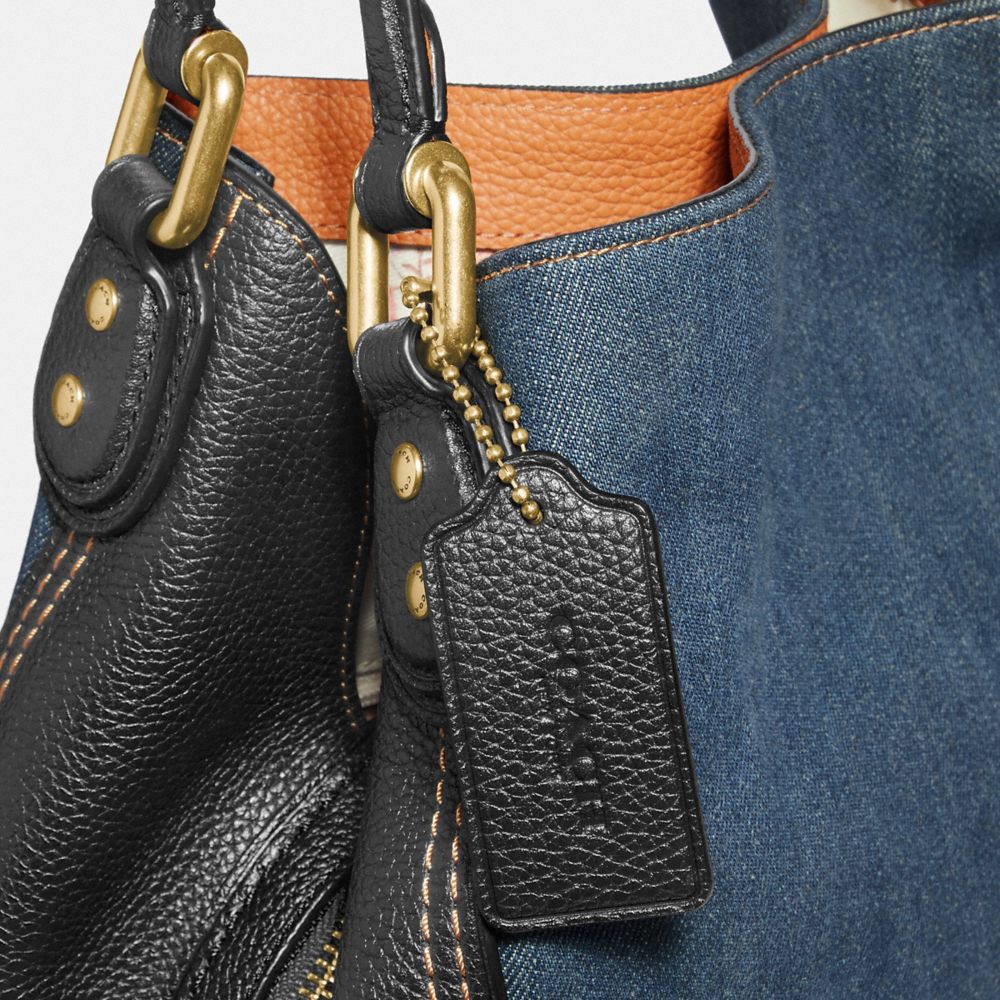 Edie denim shoulder outlet bag