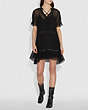 COACH®,TIERED DRESS,Polyester,Black,Scale View
