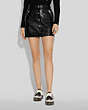 COACH®,LEATHER MINI SKIRT,Leather,Black,Scale View