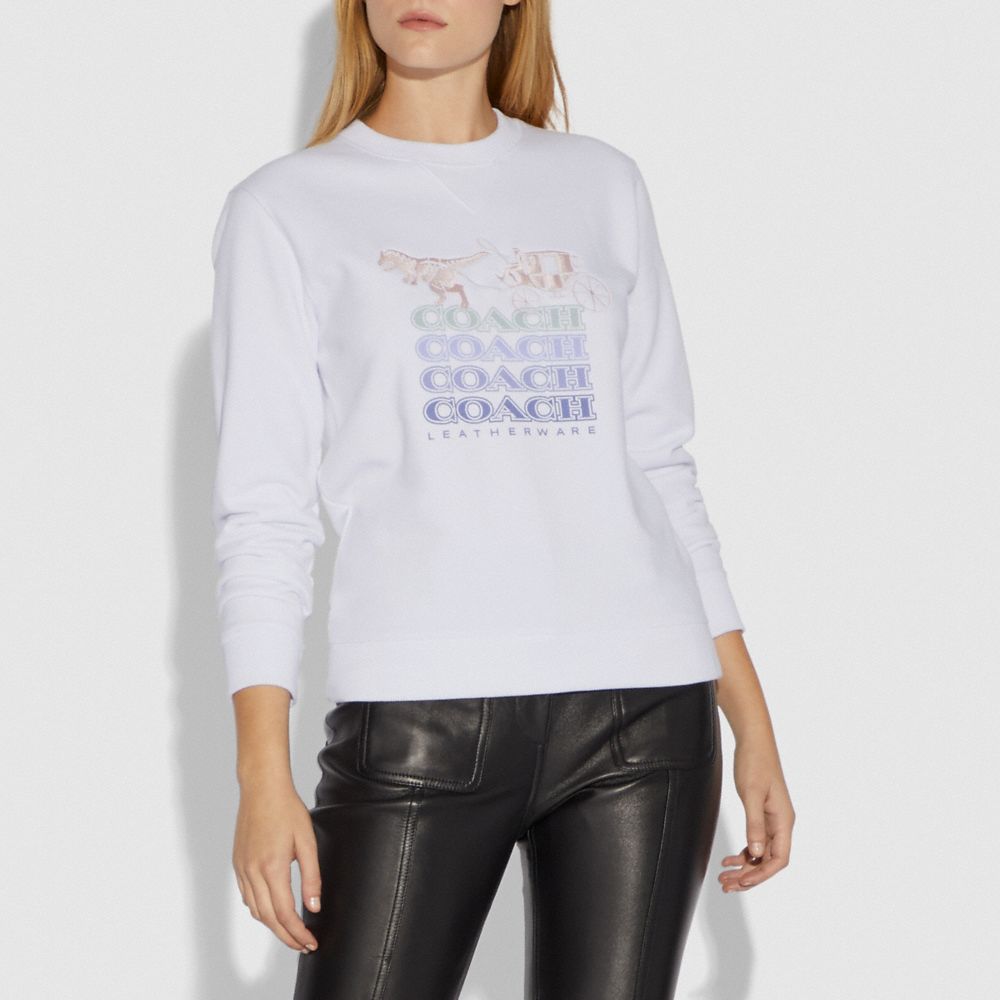 Women's coach hot sale sweatshirt