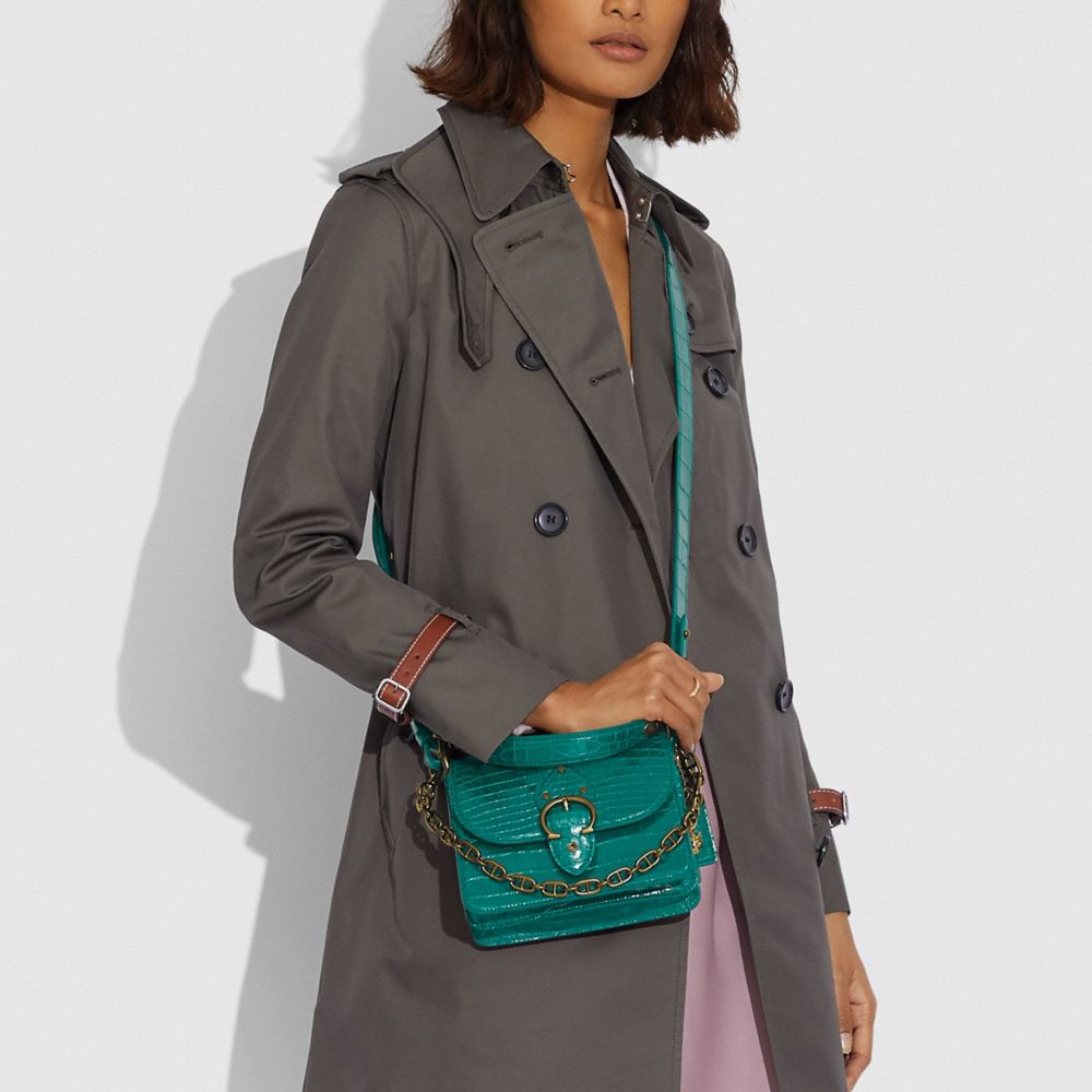 Beat Shoulder Bag 18 In Alligator