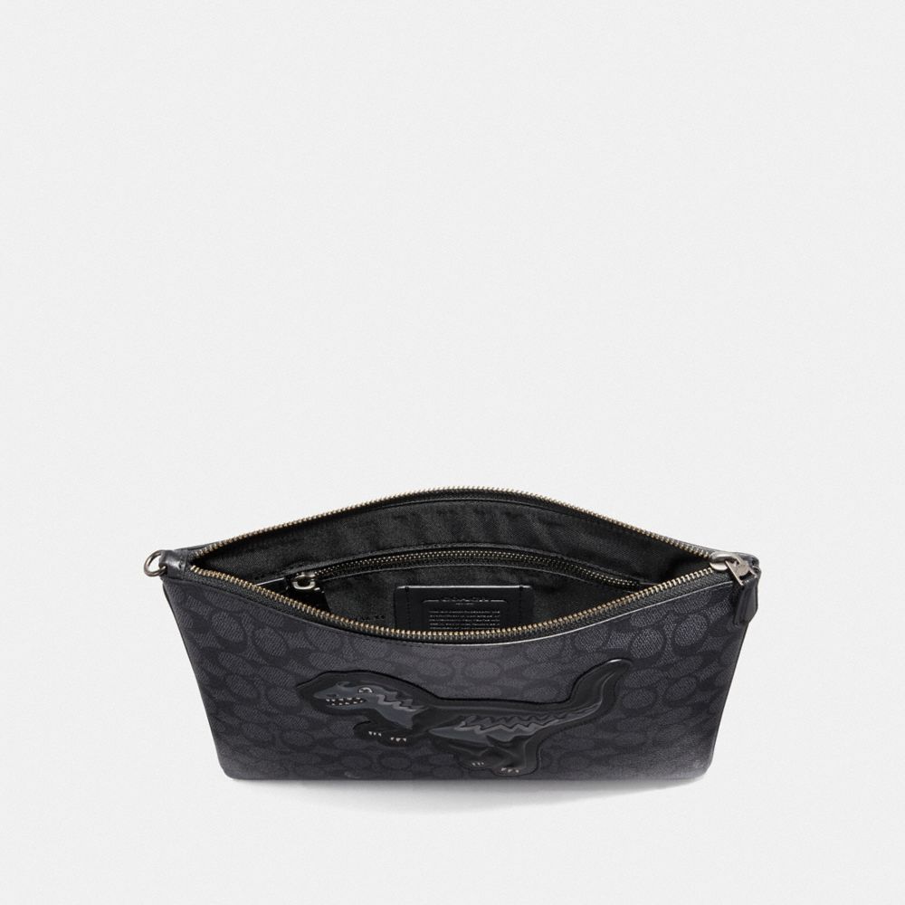 COACH®,Pouch 30 In Signature Canvas With Rexy,,Inside View,Top View