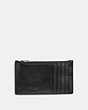 COACH®,ZIP CARD CASE WITH REXY,Leather,Black,Back View