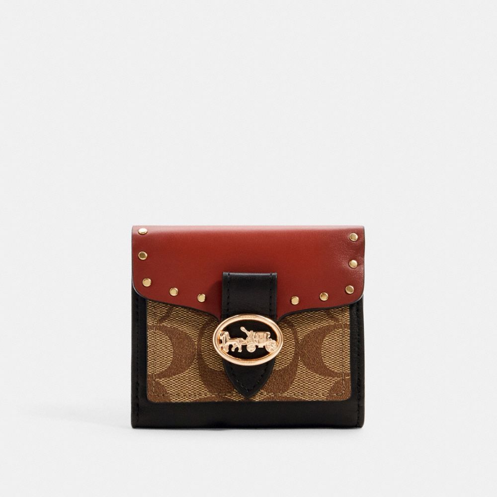 Coach Outlet Mini Wallet On A Chain In Signature Canvas