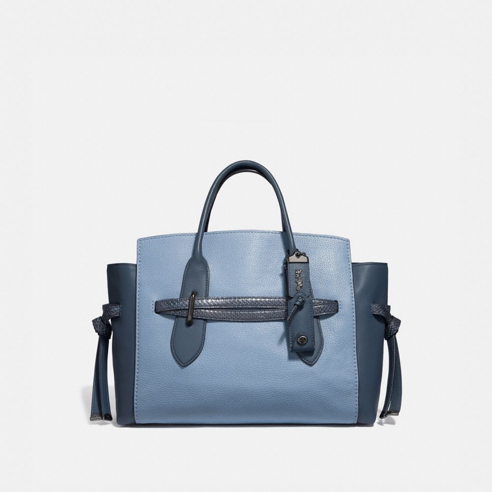 Shadow Carryall In Colorblock With Snakeskin Detail
