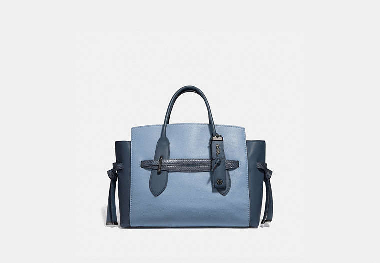 Shadow Carryall In Colorblock With Snakeskin Detail