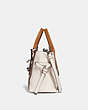 COACH®,SHADOW CARRYALL IN COLORBLOCK,Leather,Large,V5/Beechwood,Angle View