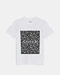 COACH®,MOTHER'S DAY FLORAL PRINT T-SHIRT,cotton,White 2,Front View