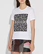 COACH®,MOTHER'S DAY FLORAL PRINT T-SHIRT,cotton,White 2,Scale View