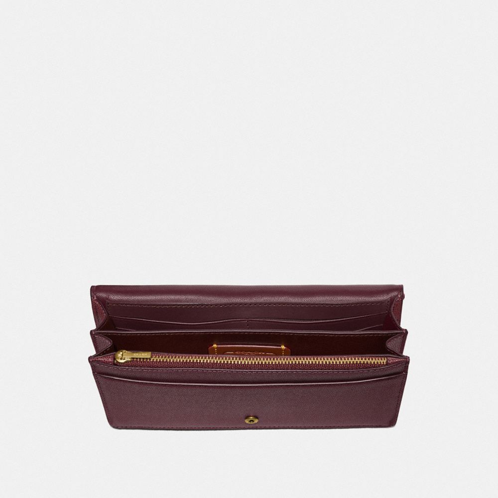 COACH®,Callie Foldover Chain Clutch,,Inside View,Top View