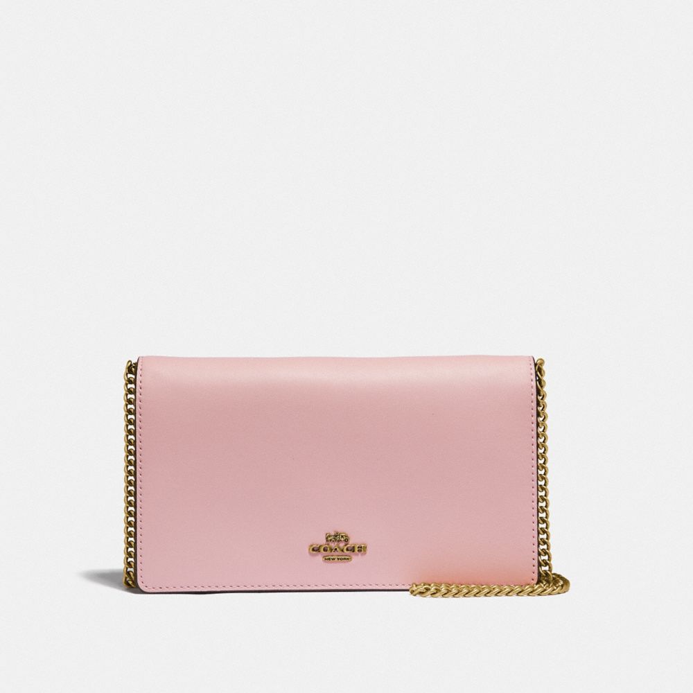 Coach foldover chain clutch sale