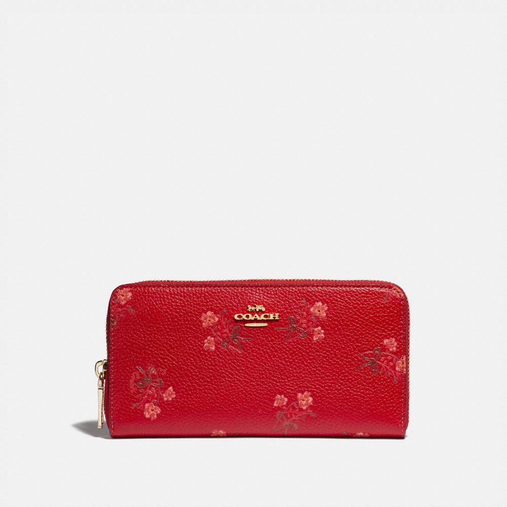 Coach accordion zip wallet best sale floral print