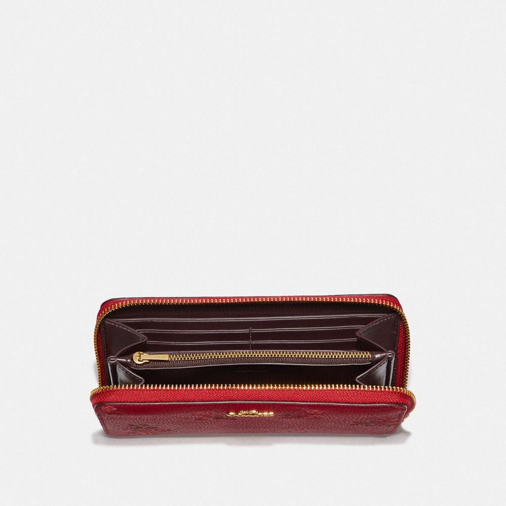 Portefeuille Zip Accordéon Nouvel An Lunaire Avec Imprimé Floral Nud