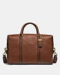 COACH®,METROPOLITAN DUFFLE,Leather,Large,Brass/Saddle,Front View