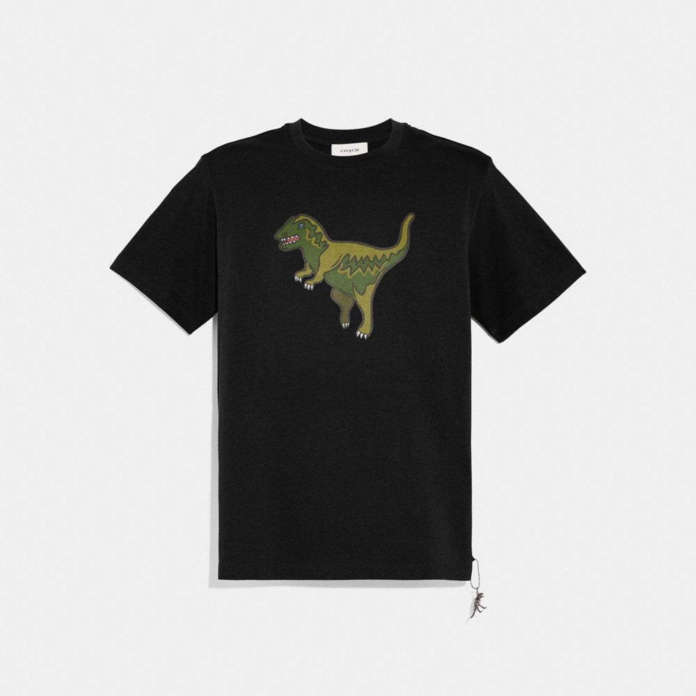 COACH®,REXY T-SHIRT,cotton,Black,Front View