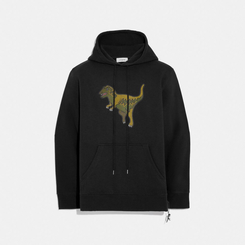 COACH®,REXY HOODIE,cotton,Black,Front View image number 0