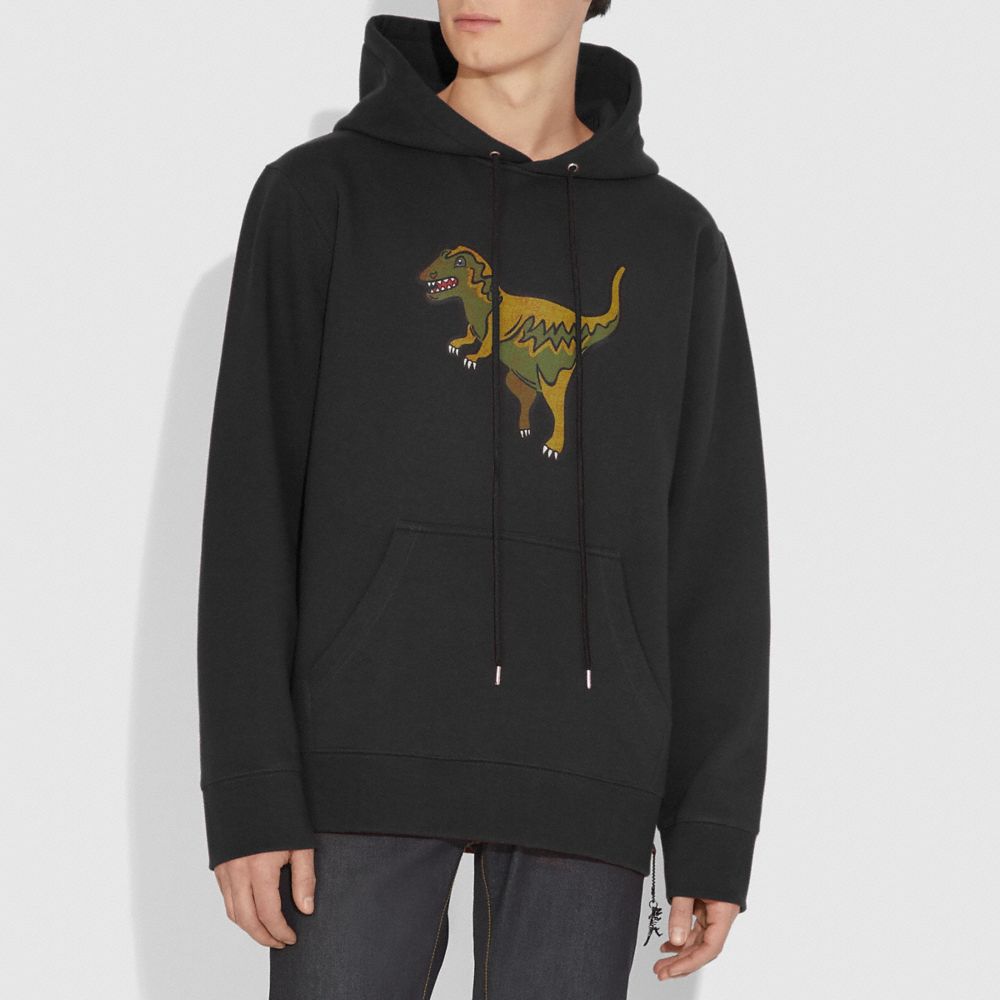 COACH®,REXY HOODIE,cotton,Black,Scale View