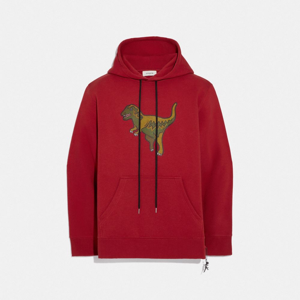 COACH®,REXY HOODIE,cotton,Rexy Red,Front View