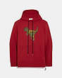 COACH®,REXY HOODIE,cotton,Rexy Red,Front View