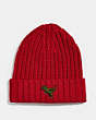 COACH®,REXY BEANIE,wool,Rexy Red,Front View