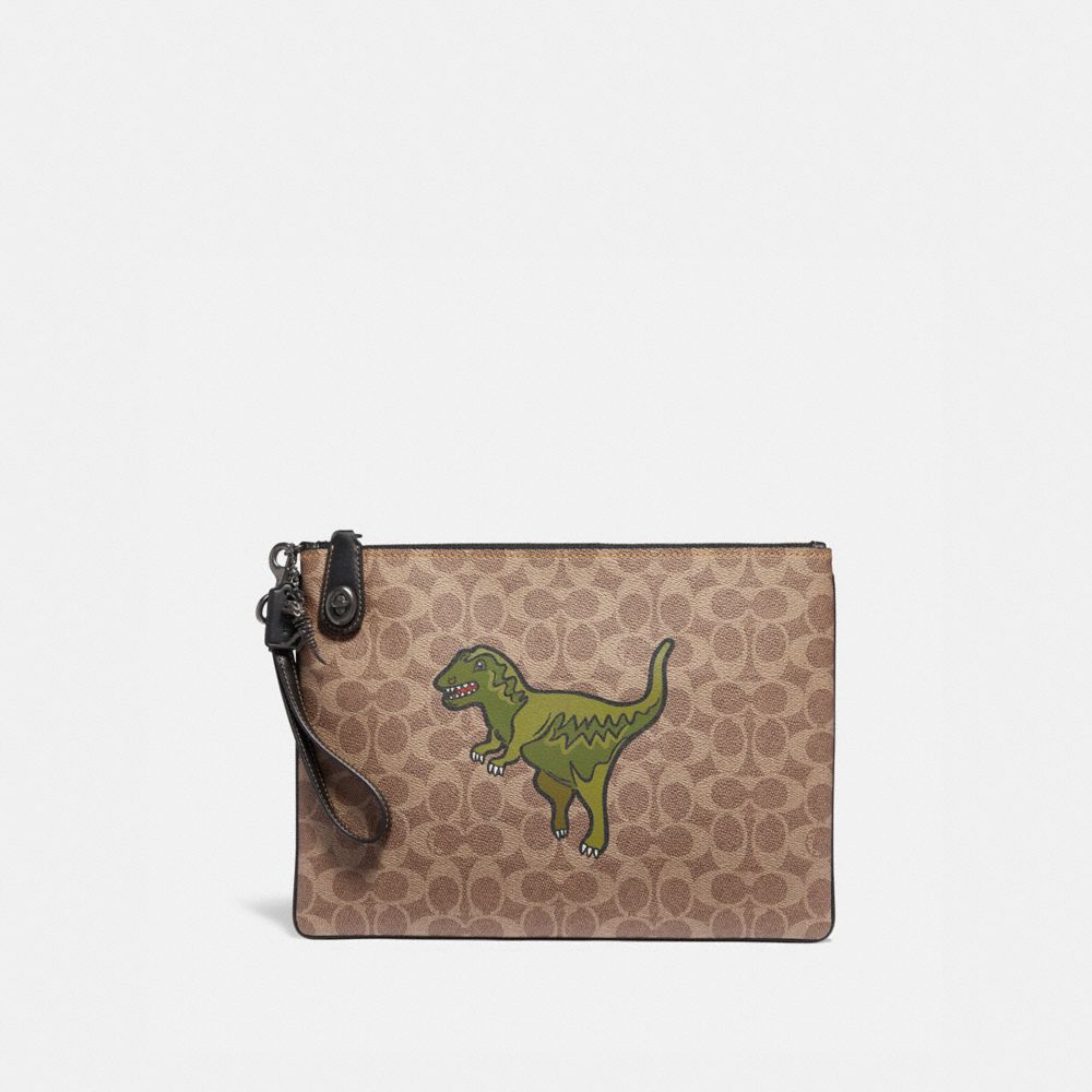 Pochette à Fermoir Pivotant En Toile Exclusive Avec Rexy