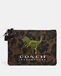 COACH®,TURNLOCK POUCH WITH REXY,Leather,KHAKI,Front View
