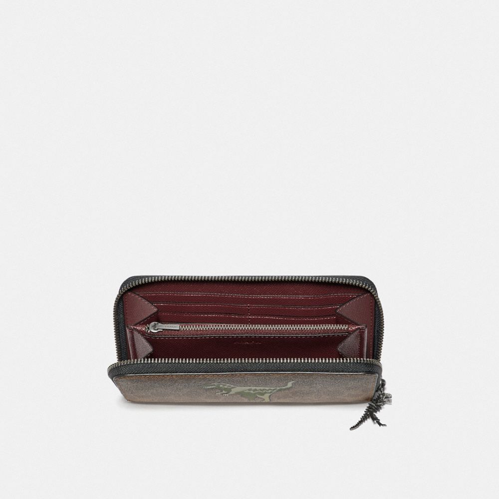 COACH Accordion Wallet In Signature Canvas With Rexy