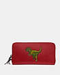 COACH®,ACCORDION WALLET WITH REXY,Leather,Rexy Red,Front View