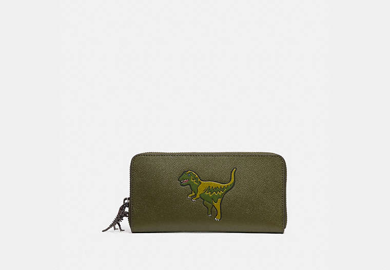 COACH®,ACCORDION WALLET WITH REXY,Leather,Rexy Green,Front View