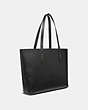 COACH®,HIGHLINE TOTE WITH REXY,Leather,Black Copper/Black,Angle View