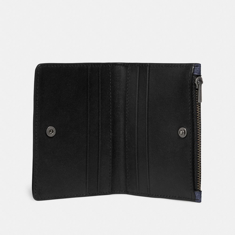 COACH®,Bifold Card Case In Signature Canvas,,Inside View,Top View
