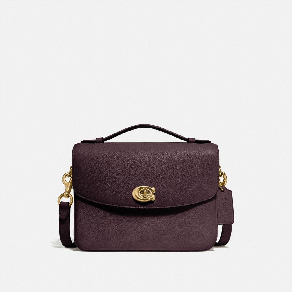 COACH®,CASSIE CROSSBODY,Small,Brass/Oxblood,Front View image number 0
