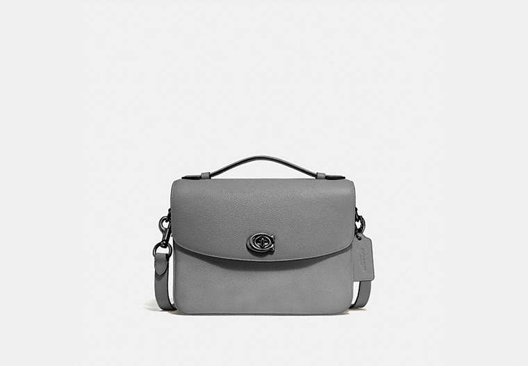 COACH®,CASSIE CROSSBODY,Leather,Small,Pewter/Granite,Front View