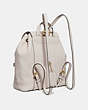 COACH®,EVIE BACKPACK,Leather,Large,Brass/Chalk,Angle View