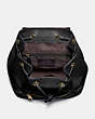 COACH®,EVIE BACKPACK 22,Leather,Medium,Brass/Black,Inside View,Top View
