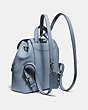 COACH®,EVIE BACKPACK 22,Leather,Medium,Pewter/Mist,Angle View
