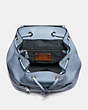 COACH®,EVIE BACKPACK 22,Leather,Medium,Pewter/Mist,Inside View,Top View