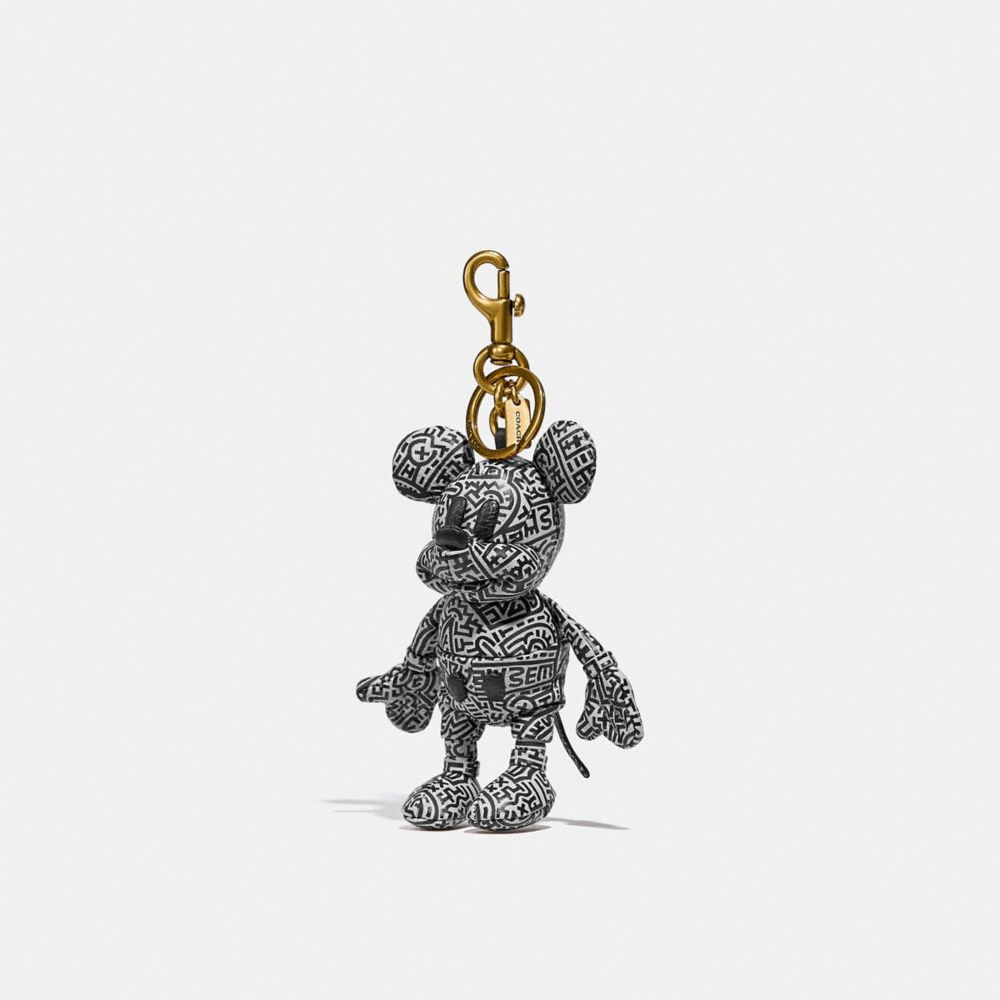 COACH®,Disney Mickey Mouse X Keith Haring Collectible Bag Charm,,Front View
