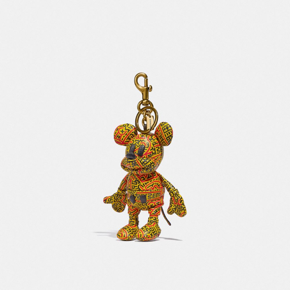 Coach Limited Edition Disney Mickey Mouse Keith Haring Keychain Bag Charm