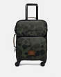 COACH®,ACADEMY TRAVEL WHEELED CARRY ON WITH CAMO PRINT,Mixed Material,Military Wild Beast/Black Copper,Front View