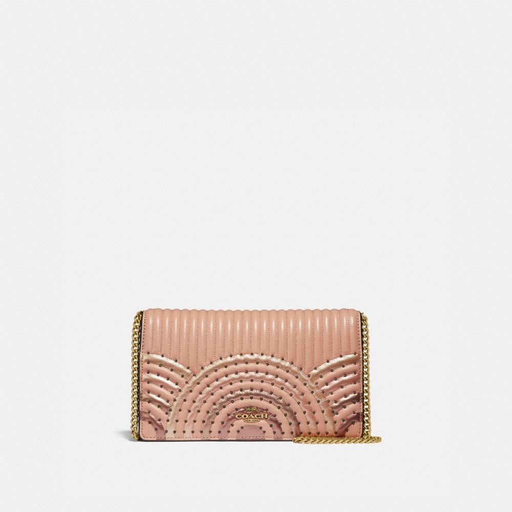 Coach callie foldover store chain clutch