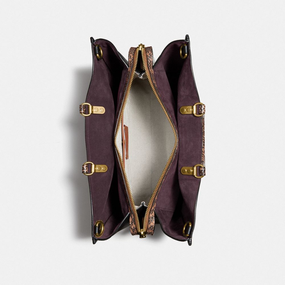 COACH®,Coach X Jean Michel Basquiat Rogue Bag 39 With Snakeskin Detail,,Inside View,Top View