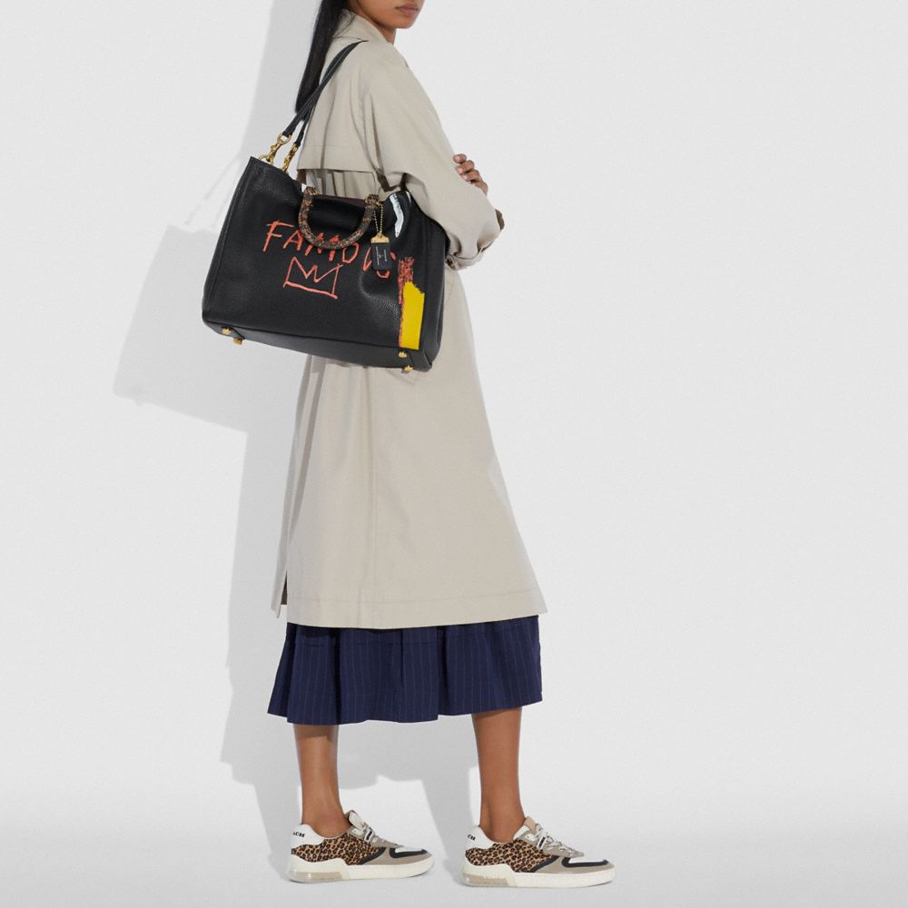 COACH®,Coach X Jean Michel Basquiat Rogue Bag 39 With Snakeskin Detail,,Detail View