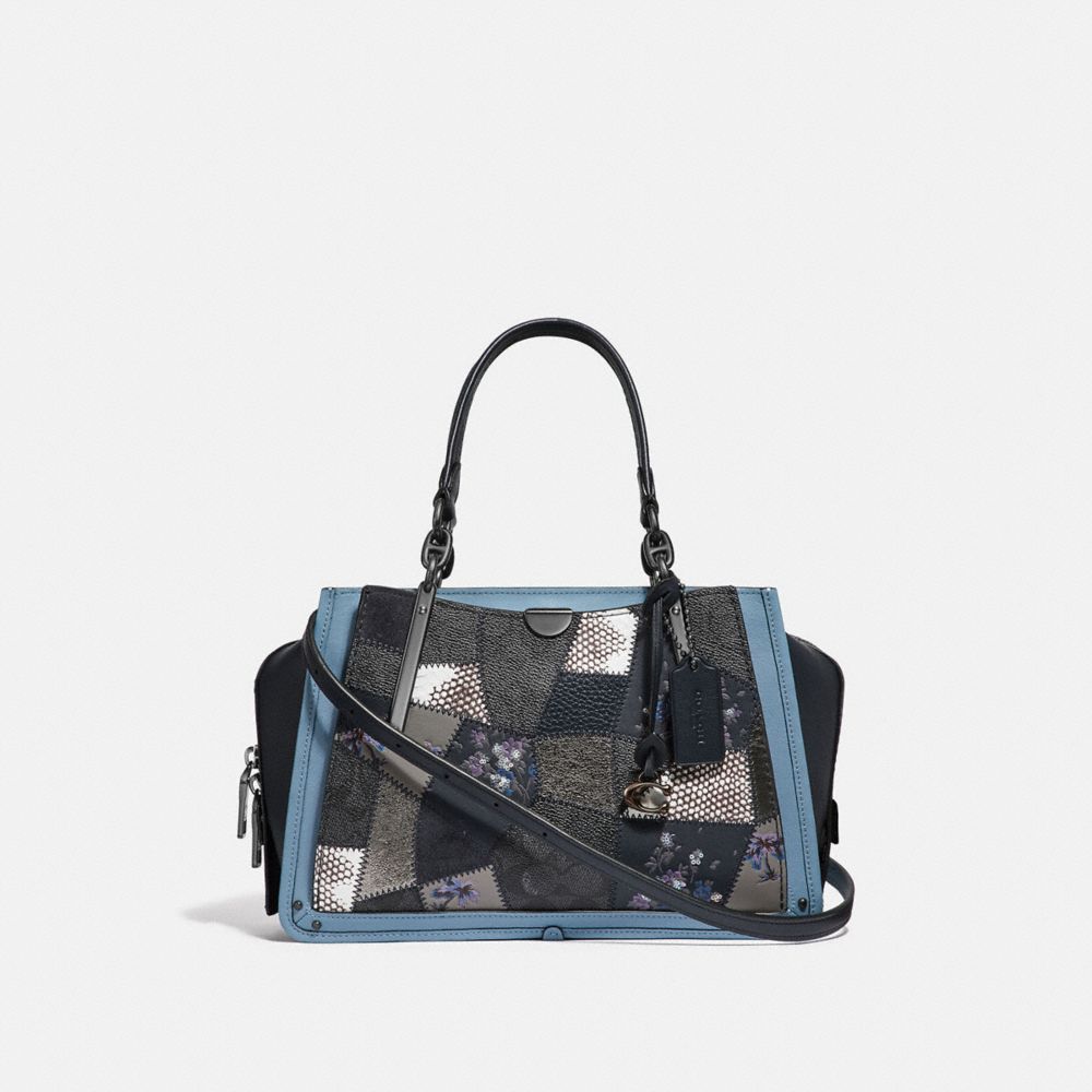 COACH®,DREAMER AVEC PATCHWORK EXCLUSIF,toile enduite,Anthracite Ardoise Multi/Étain,Front View