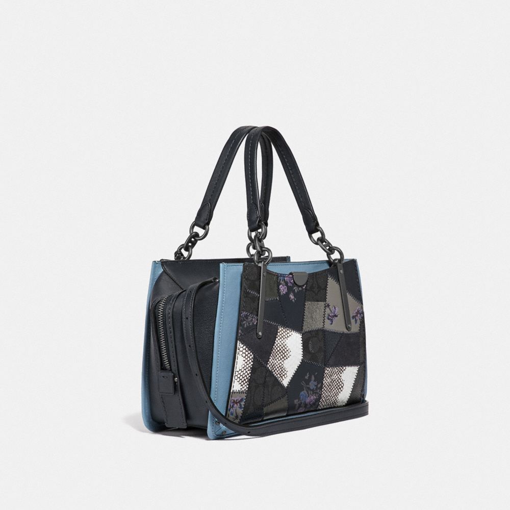 COACH®,DREAMER AVEC PATCHWORK EXCLUSIF,toile enduite,Anthracite Ardoise Multi/Étain,Angle View