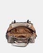 COACH®,DREAMER 21 WITH SIGNATURE PATCHWORK,Leather,Pewter/Tan Beechwood Multi,Inside View,Top View