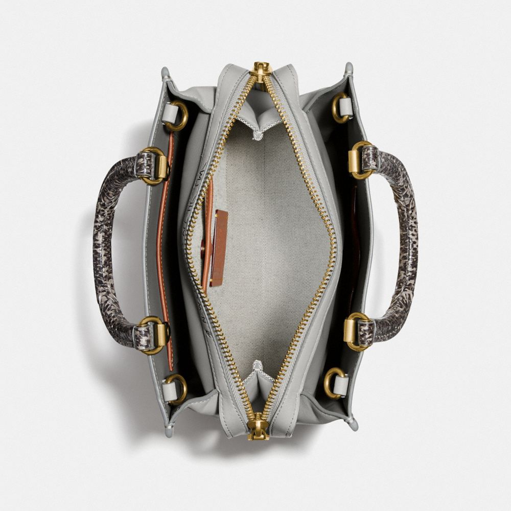 COACH®,Coach X Jean Michel Basquiat Rogue Bag 25 With Snakeskin Detail,,Inside View,Top View